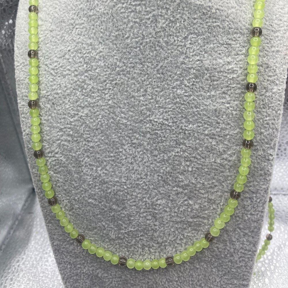 Handmade Lime Green Love Bead Necklace
